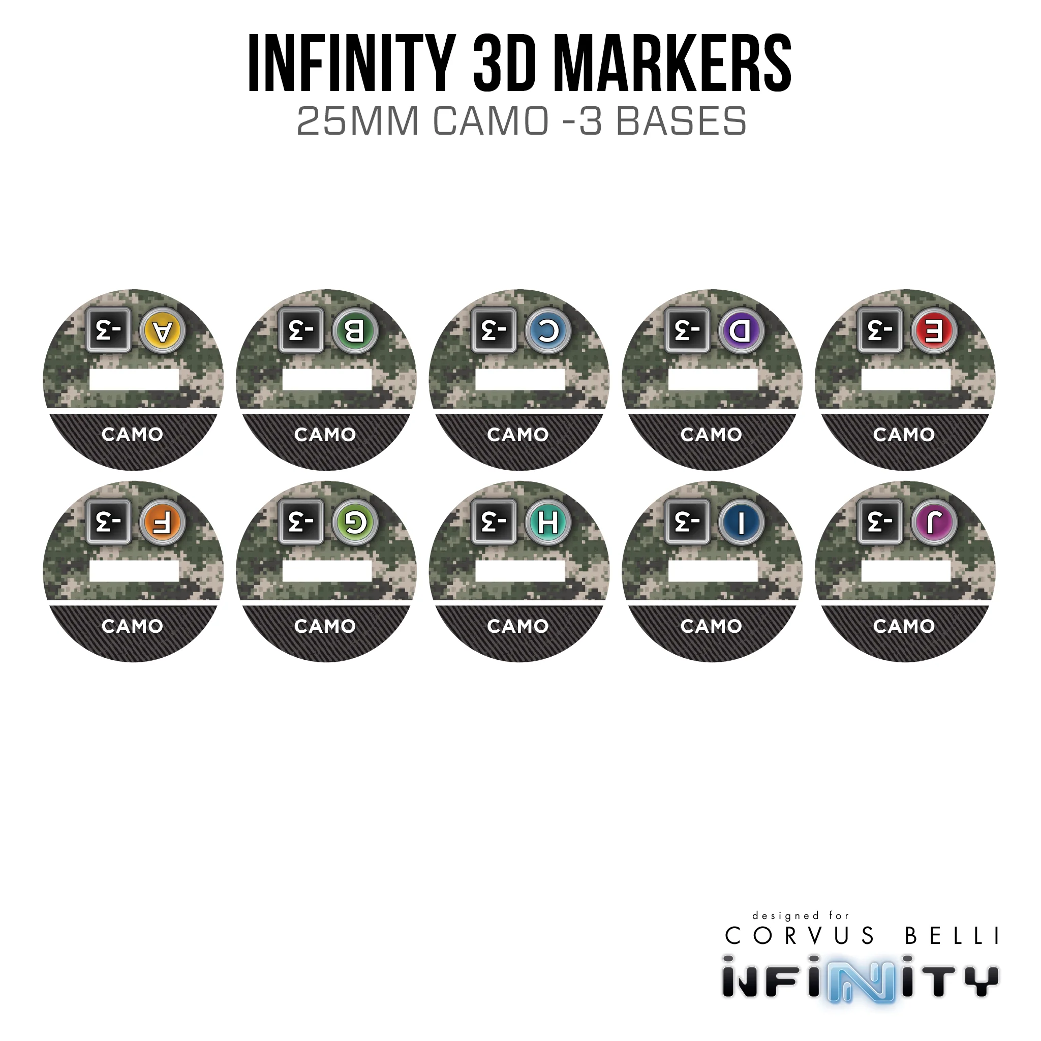 Infinity 3D Markers: Intruder, Male (25mm Camo -3) - Image 2