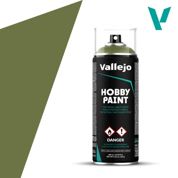 Vallejo Hobby Paint: Goblin Green Spray Primer (400ml)